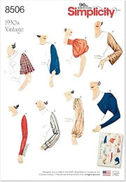 Simplicity S8506 Vintage Sleeve Sewing Pattern, Misses' Set of Sleeves, Sizes 10-22