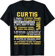 CURTIS Highly Eccentric 10 Facts Shirt First Name shirt