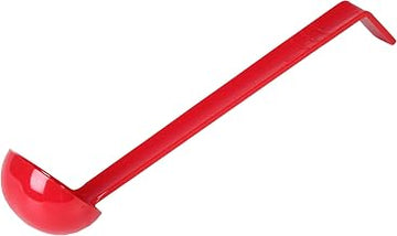 Thunder Group 8.5" 0.75 oz one piece polycarbonate ladle, red color, comes in each