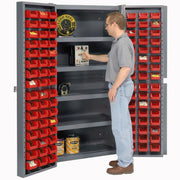 Deep Door Bin Cabinet by Global Industrial – 16 Gauge Steel, Red, Model 662141RD