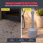 Justrite Grey / 1 Gallon / Smokers Cease Smoking Receptacles
