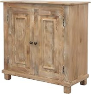 Starlight Canyon Home Solid Mango Wood Sideboard with 2-Door Storage, Farmhouse Buffet Cabinet with Storage for Kitchen, Dining Room or Living Room, Natural