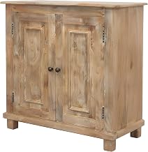 Starlight Canyon Home Solid Mango Wood Sideboard with 2-Door Storage, Farmhouse Buffet Cabinet with Storage for Kitchen, Dining Room or Living Room, Natural
