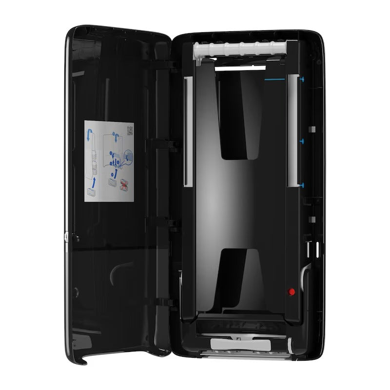 Tork PeakServe Plastic Paper Towel Dispenser, Black - 2,100 Towels
