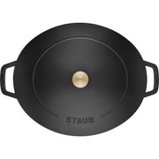 Cast Iron 6.25-qt Wide Oval Dutch Oven by STAUB – 6.25-qt, 6.25 quarts, Cast Iron, Black, Model 16403123