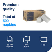 Tork LinStyle Valet Guest Towel White – 1/6 Fold, 5 x 100 Towels, 716001