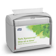 Tork Xpressnap Plastic Napkin Dispenser, 250 Napkins, 4/Case - Gray