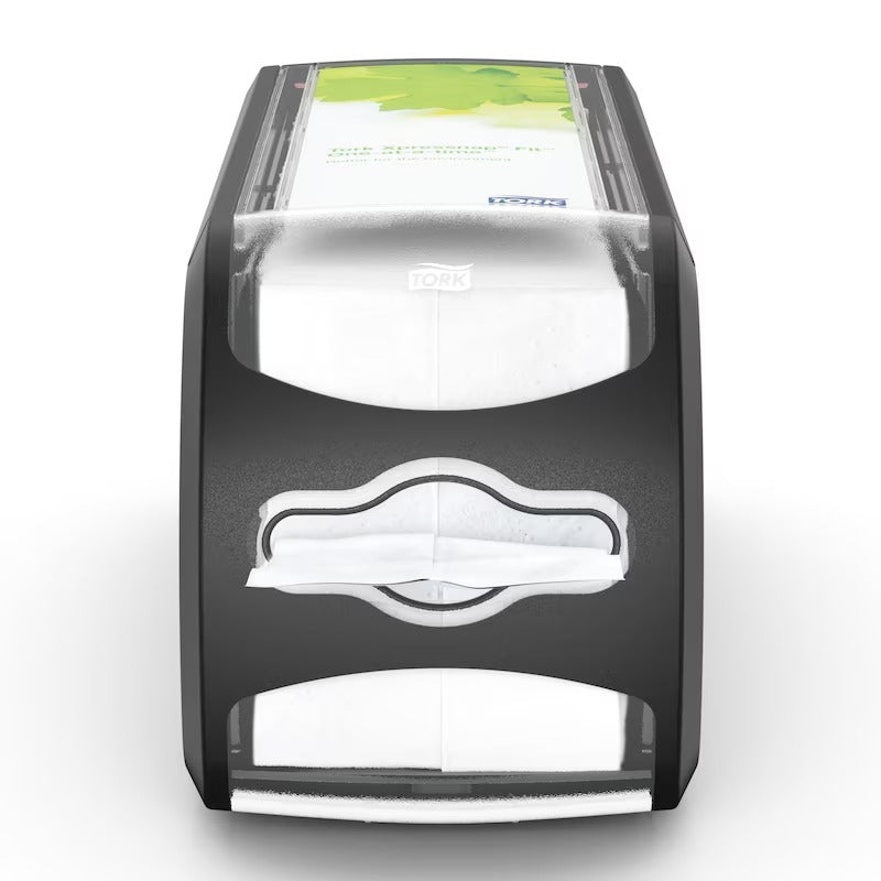 Tork Xpressnap Plastic Napkin Dispenser, Black - 324 Napkins