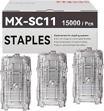 3-Pack MX-SC11 Staple Compatible with Sharp MX-SC11 Stacker Staples Refills (3 Cartridges x 5,000 Staples Each)