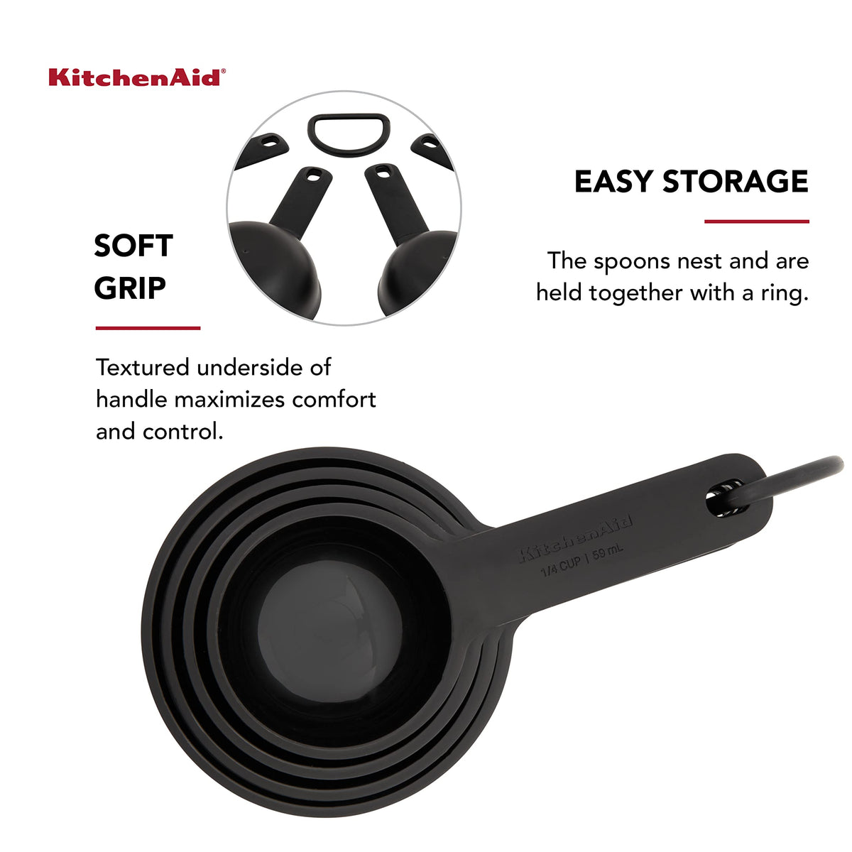 KitchenAid Negro / 4-Piece (Pack of 12) / 8.0 ounces Cups