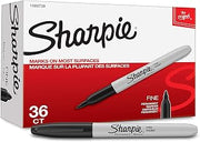 Sharpie 1884739 Permanent Markers Fine Point Black, 180 Markers
