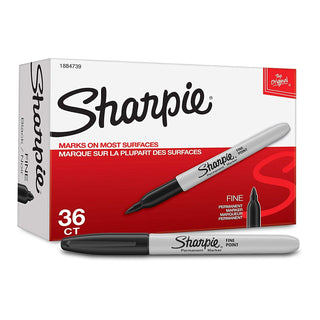 1884739 Permanent Markers Fine Point Black by Sharpie – 180 Count (Pack of 1), 5 Packages (36 Markers), Pack of 5, Model SAN1884739-LW0102622V1-5PACK