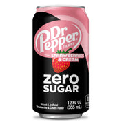 Dr Pepper Zero Sugar Strawberries and Cream / 12 FL Oz (Pack of 12) / 1 Soft Drinks
