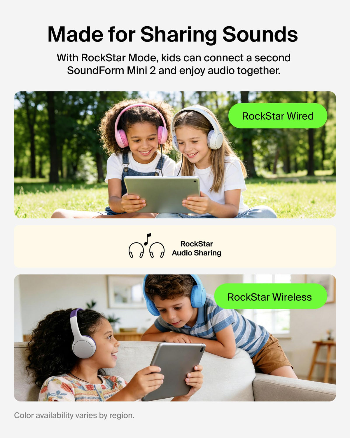 SoundForm Mini 2 Bluetooth Kids Headphones by Belkin – Commercial Grade