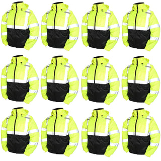 Rubber J26112 Bomber II Lime Green Winter Jacket (1 Case/12 Jackets) (Large) by TINGLEY – Polyester, Green, Pack of 12