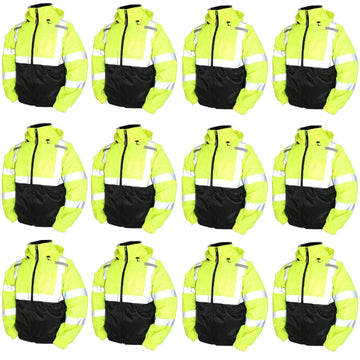 Rubber J26112 Bomber II Lime Green Winter Jacket (1 Case/12 Jackets) (Large) by TINGLEY – Polyester, Green, Pack of 12