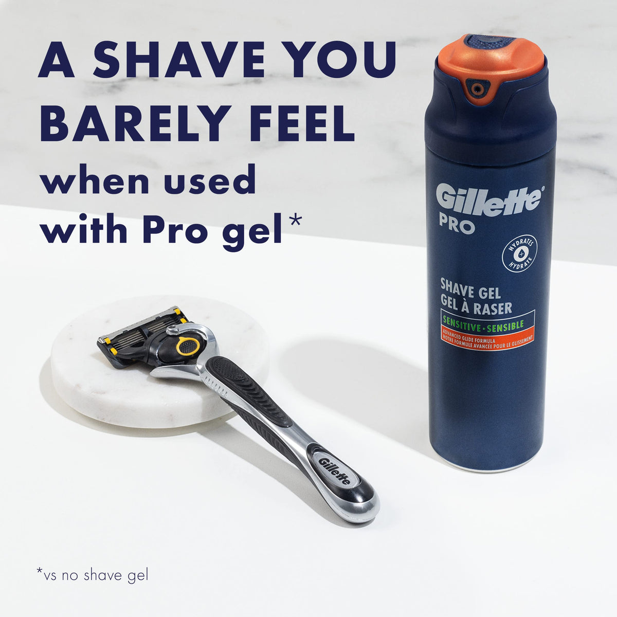 Gillette 1 Count (Pack of 2) / Handle + 1 Refill / Black Cartridge Razors