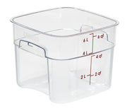 FreshPro 6Qt Food Storage Container in Clear for Industrial and Kitchen Use by Cambro – 6.0 quarts, Polycarbonate (PC), Clear, Model 6SFSPROCW135