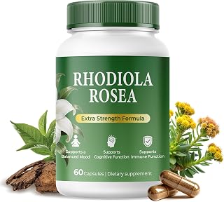 Rhodiola Rosea Extract 500mg – Adaptogen for Stress Support, Energy & Focus – Standardized Rhodiola Root Extract – Vegan, Non-GMO, 60 Capsules