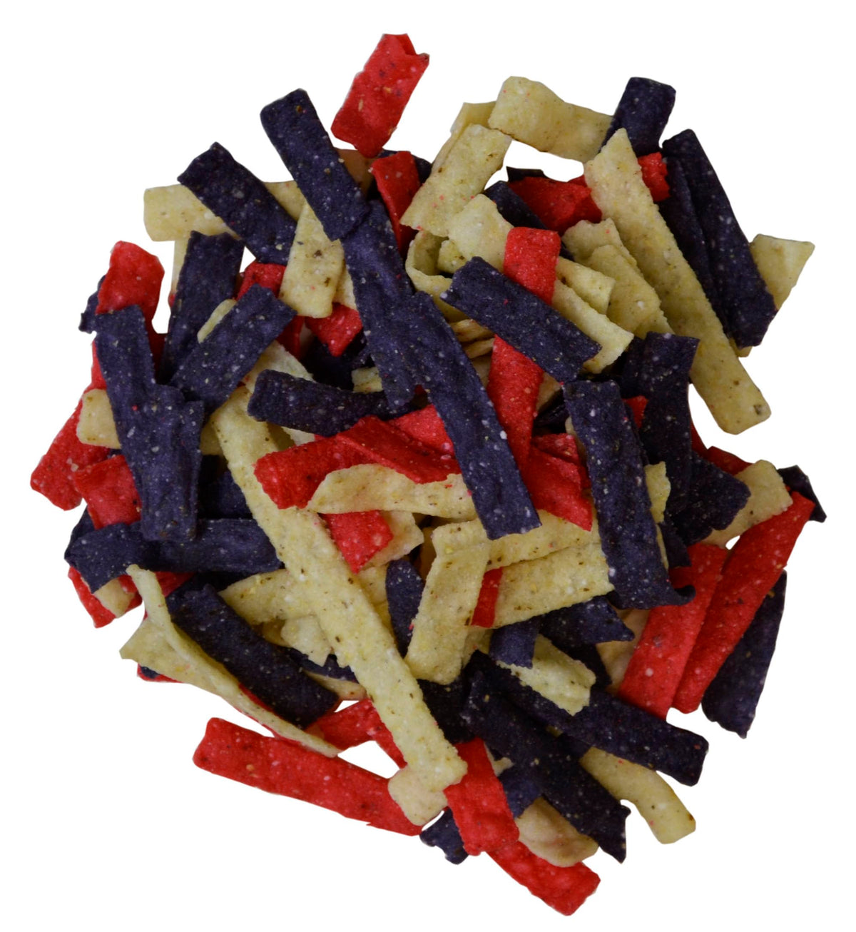 Fresh Gourmet Tri Colored Tortilla Strips by Sugar Foods – Pack of 100