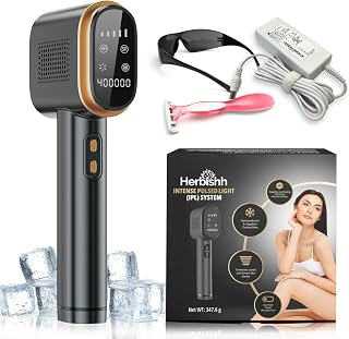Herbishh IPL Hair Removal Device for Face & Body (Black)