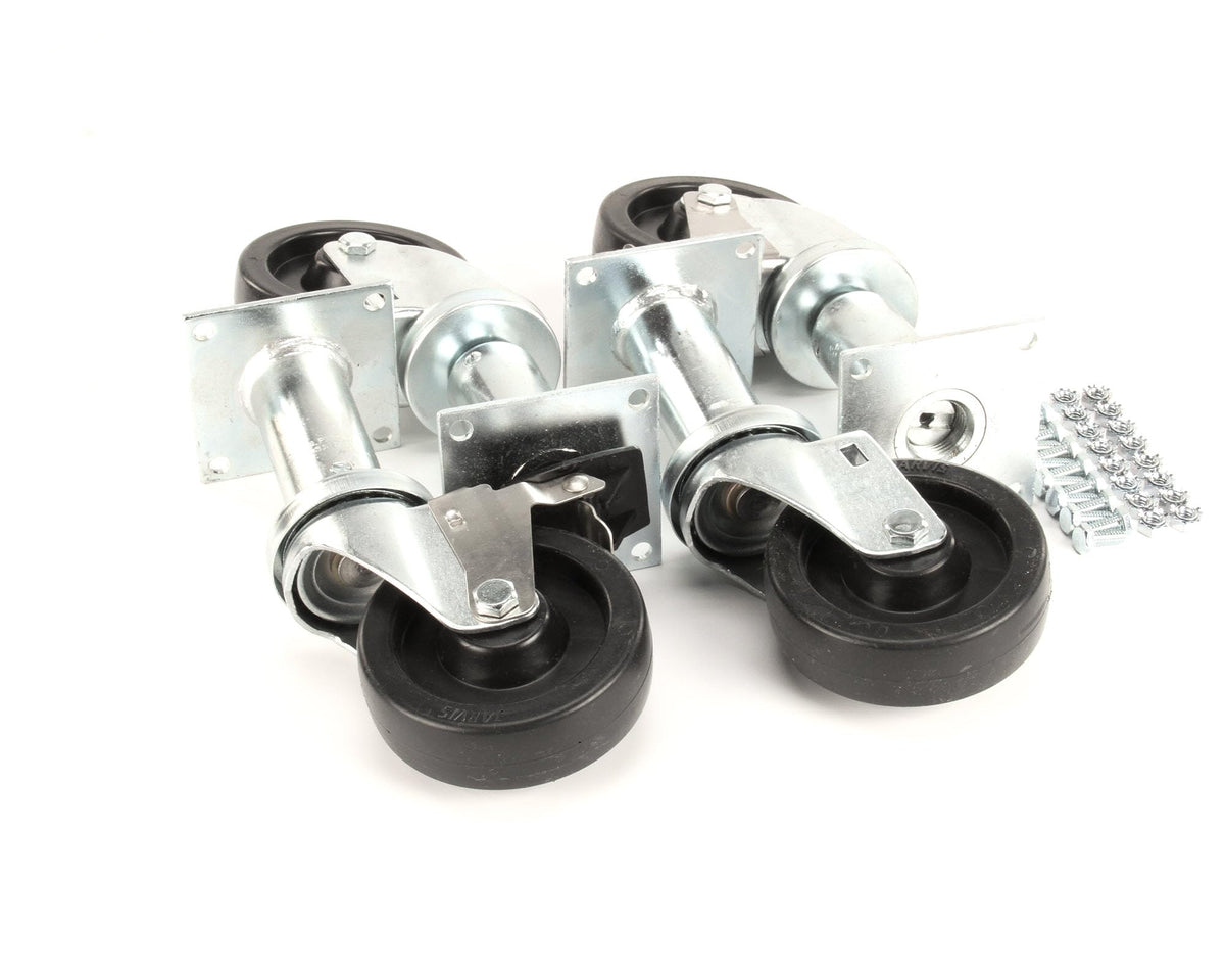 Caster,9 Set W/Hardware (Jarvis) - Genuine OEM Replacement Part by Pitco – Metal, Black, Model B3901504