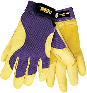 John Tillman 1480M Medium Blue/Gold True Fit Full Finger Top Grain Spandex/Deerskin Premium Mechanics Gloves