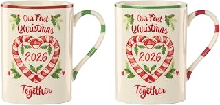 Lenox 899167 Holiday Our First Christmas Together 2-Piece Mug Set, Service For 2