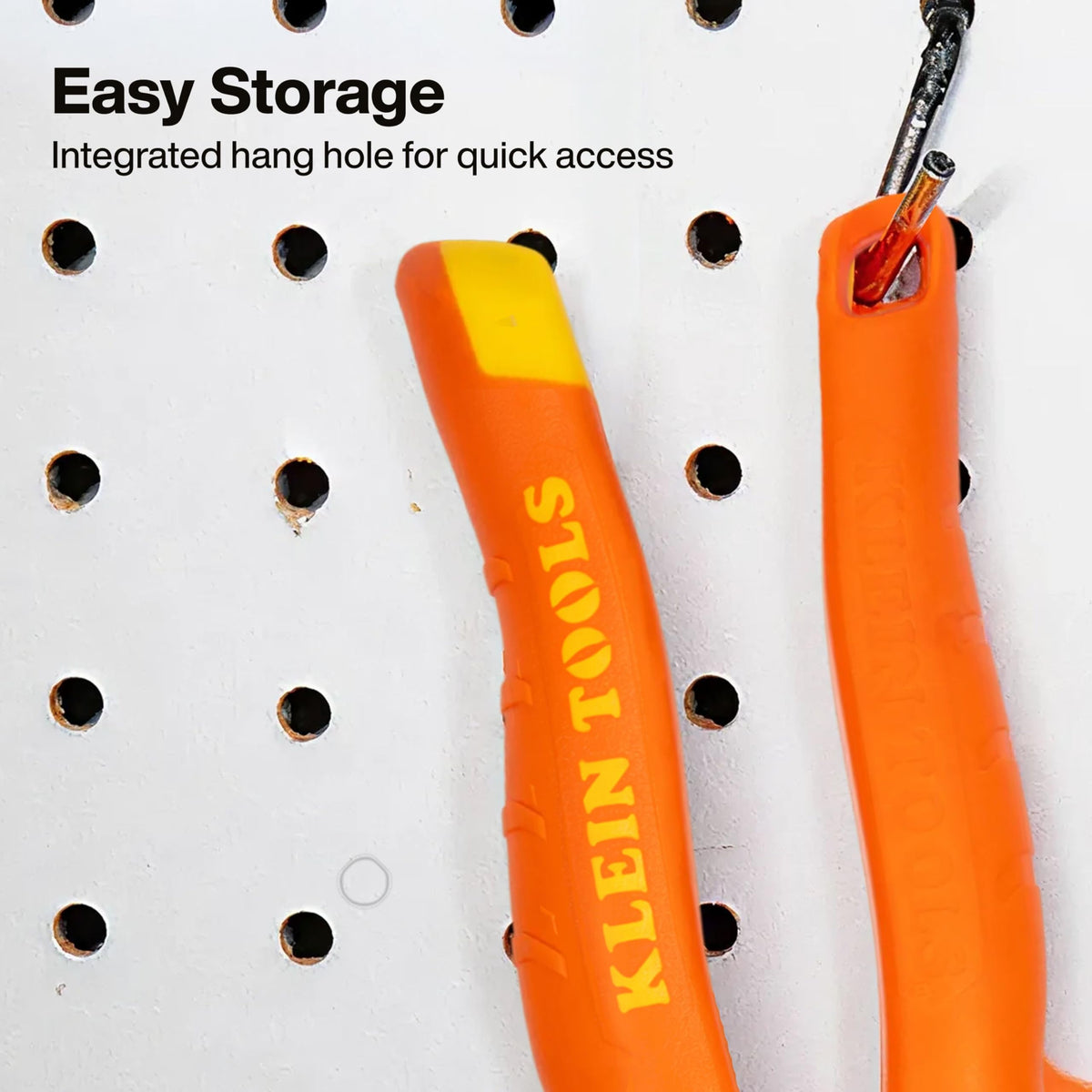 KLEIN TOOLS Long Nose Straight-Cutting / 3 inches / Orange Nippers & Snips