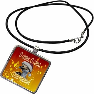 3dRose O come, O come, Emu-manuel Christian hymn Necklace With Rectangle Pendant