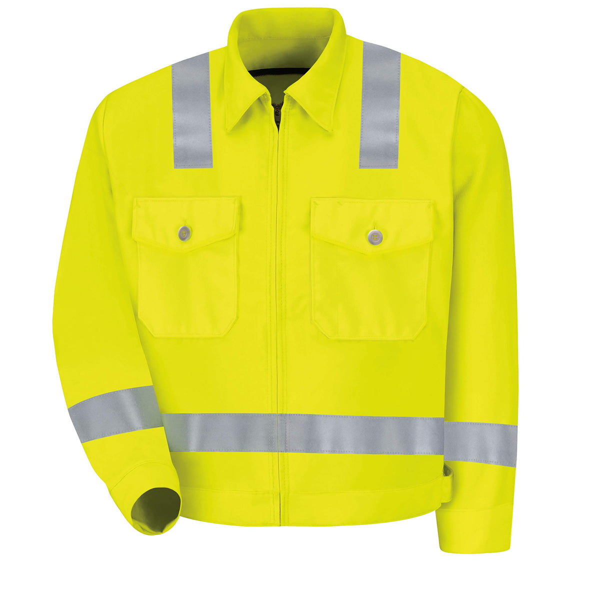Red Kap 50 / Fluorescent Yellow/Green / Hi Visibility Class 2 Level 2 Ike Jacket Categories