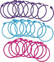 Colorations Pony Bead Bracelets for Kids, Set of 24, 3 Colors, 1/4 Diameter, Snap Closure, Jewelry, Gifts, Arts & Crafts, Wearables, Reusable (Item # PBBR)