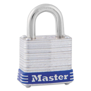 1-1/8" No. 7 Laminated Padlock by Master Lock – 1, Steel Body||steel Shackle,Laminated Steel