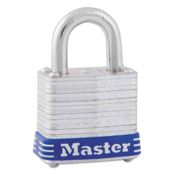 1-1/8" No. 7 Laminated Padlock by Master Lock – 1, Steel Body||steel Shackle,Laminated Steel