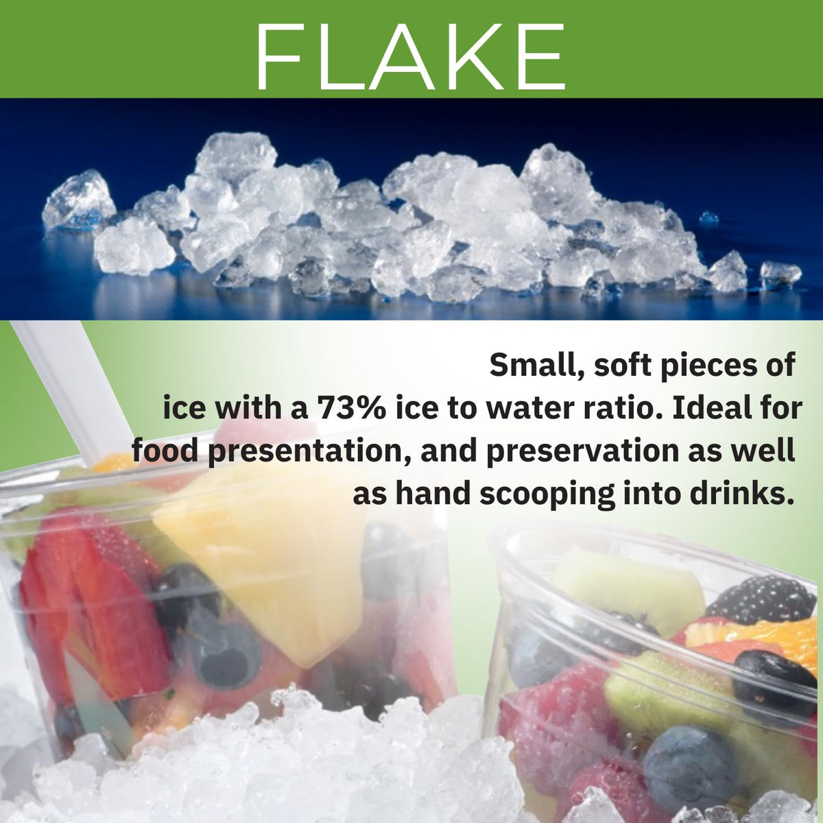 Manitowoc 257 lbs / day / Flake / 50.0 pounds Ice Machines