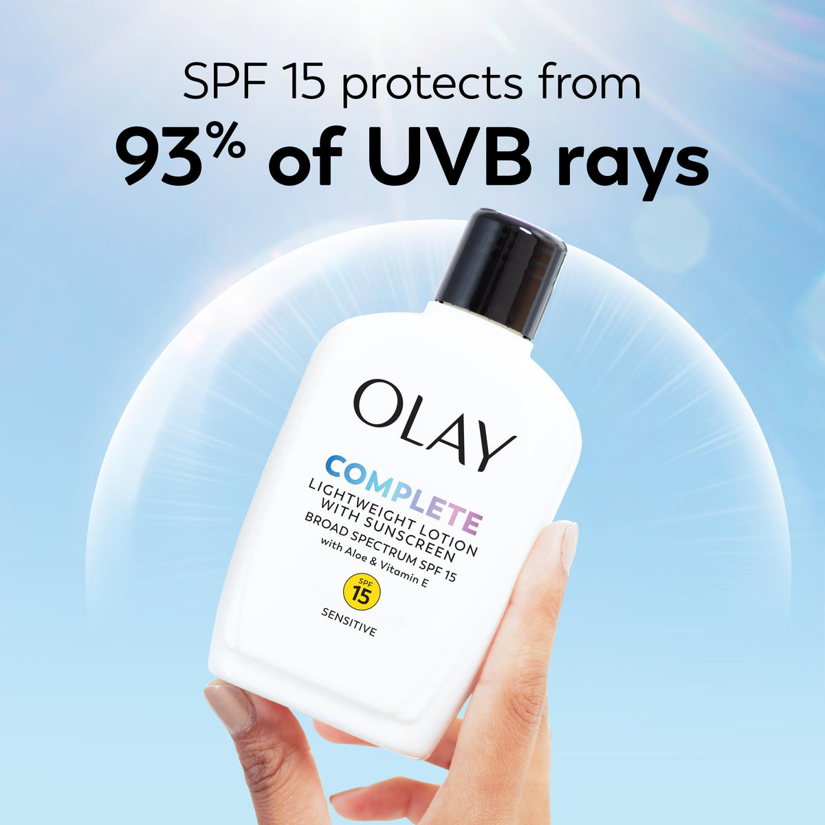 Complete Lotion Moisturizer with SPF 15 Sensitive by Olay – 6 Ounce (Pack of 1), Model 7560900098