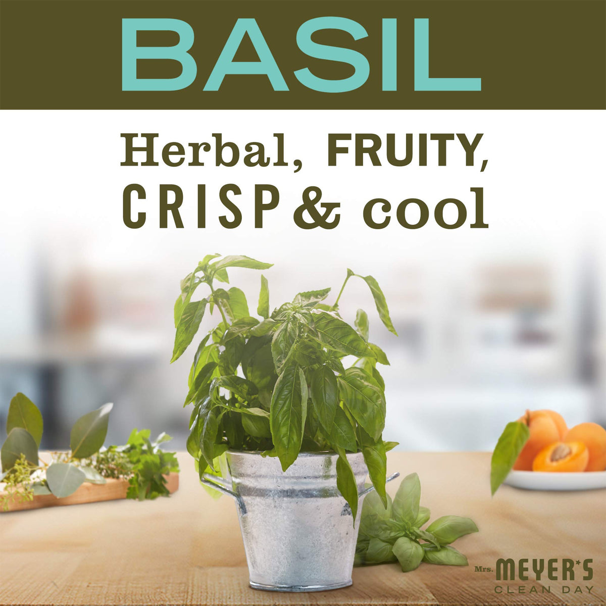 Mrs. MEYER'S Basil / 16 Fl Oz (Pack of 2) / Standard Packaging All-Purpose Cleaners
