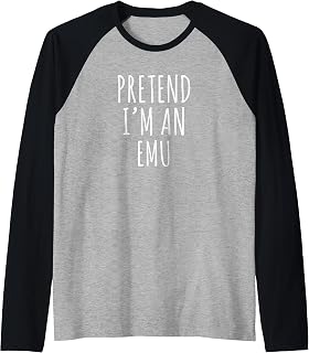 Pretend I'm a Emu Costume Design Raglan Baseball Tee