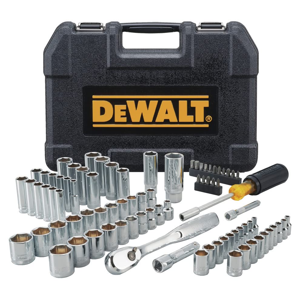 Mechanics Tool Set by DEWALT – 19.7 x 14.7 x 3.75 inches, Blend, Multi, Model DWMT81531
