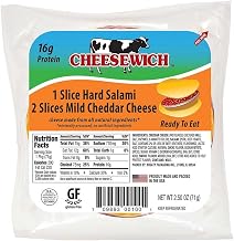 Cheesewich Cheddar and Salami, 2.5 Ounce -- 96 per case.