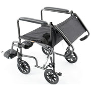 Global Industrial Healthcare Transport Chair – 19" W Seat, Black