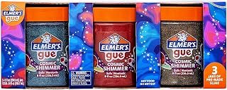 Elmer's Gue Premade Slime, Cosmic Shimmer Glitter Slime, Variety Pack, 3 Count