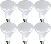 Satco S29628 10 watt; LED BR30; 2700K; 100' Beam Spread; Medium Base; 120 Volts; Dimmable 6-Pack