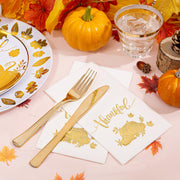Festiva Thanksgiving Dinnerware Set, 176 Pieces, Pumpkin