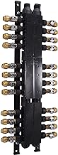 SharkBite 24 Port Home Run Manifold 3/4 Inch MNPT Inlet x 1/2 Inch Push to Connect Brass Ball Valve Outlets, PM024SB