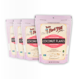 Unsweetened Coconut Flakes by Bob's Red Mill – 10 Ounce (Pack of 4), White, Model P101055