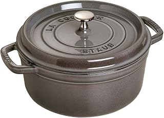 STAUB 40509-312 (1102618) Round Cocotte 10.2 inches (26 cm), Gray