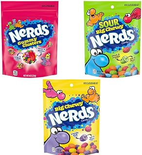 Nerds Variety Pack, Gummy Clusters, Big Chewy, & Sour Big Chewy, Pack of 3