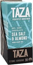 Taza Chocolate Organic Amaze Bar Sea Salt Almond 80% Dark, 10 Count