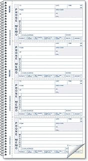 Rediform 50076 Telephone Message Book 2 3/4 x 5 Two-Part Carbonless 400 Sets